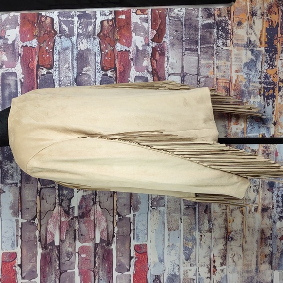 Boston Proper Faux Suede Fringe Jacket - Picture 4 of 12